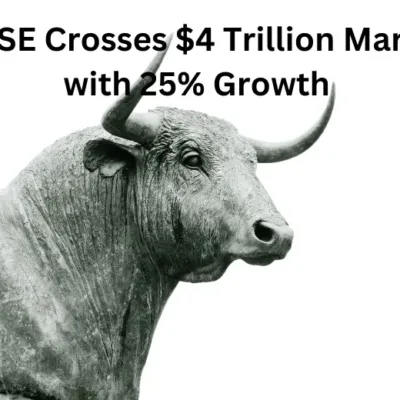Alt Text: Indian Stock Market achieves historic milestone, surpassing $4 trillion valuation, marking significant global financial growth.