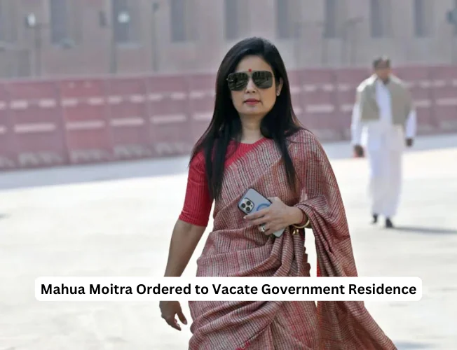 Mahua Moitra faces eviction from her government residence after her expulsion from the Lok Sabha in 2023.