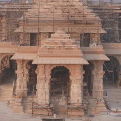 Idol of Ram Lalla installed in the sanctum sanctorum of the Ram Temple in Ayodhya after elaborate rituals.