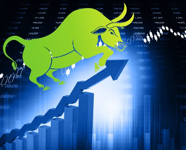 Illustration of a unicorn with a backdrop symbolizing the startup ecosystem.
