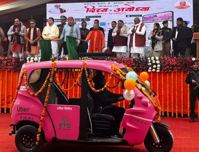 Uber introduces electric auto rickshaw services in Ayodhya ahead of the Ram Mandir consecration ceremony, offering enhanced mobility solutions for tourists.
