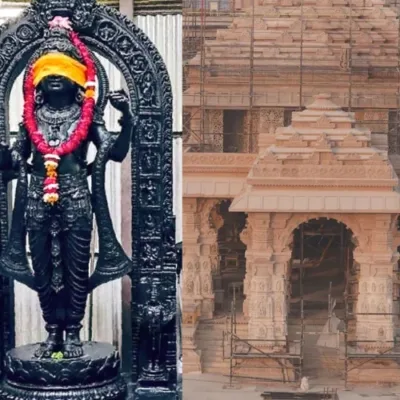 First Glimpse: Veiled Ram Lalla Idol Inside Ayodhya Temple's Sanctum Sanctorum