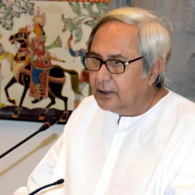 Odisha Chief Minister Naveen Patnaik during a meeting discussing the bureaucratic reshuffle.