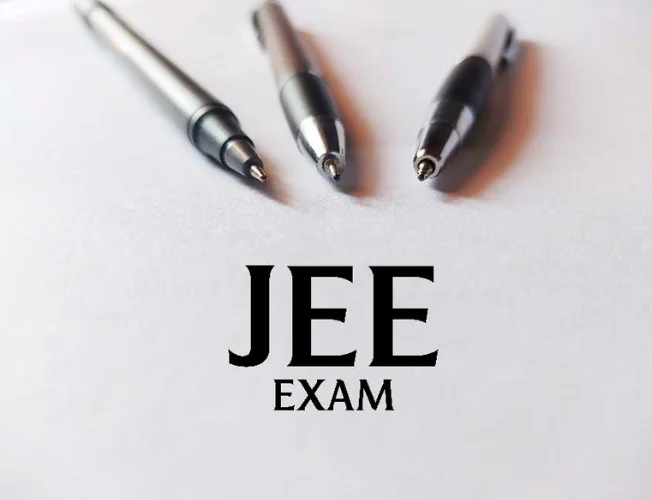Students taking the JEE Main 2024 examination.