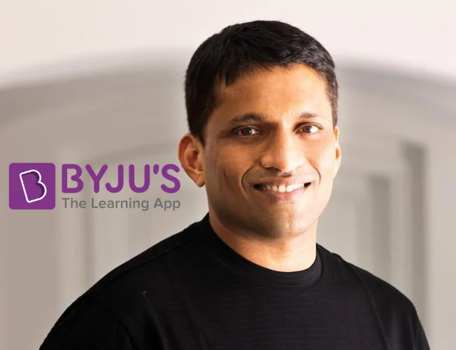 BYJU's founder Byju Raveendran addressing employees amid financial challenges, expressing gratitude for their dedication.