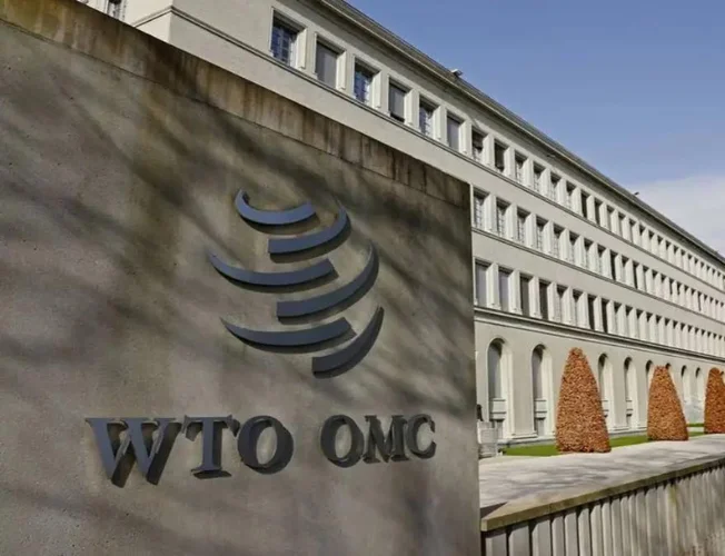 Gavel on cracked trade agreements, representing WTO dispute settlement dysfunction.