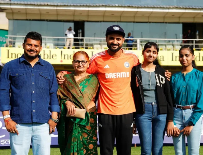 Akash Deep takes wickets and celebrates with teammates in Test debut.