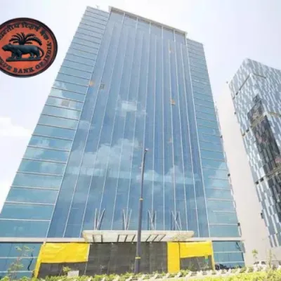 Split image: RBI logo, GIFT City skyline.