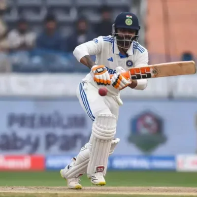 Illustration of Ravindra Jadeja, Jasprit Bumrah, Yashasvi Jaiswal, and Shubman Gill in cricket action poses.