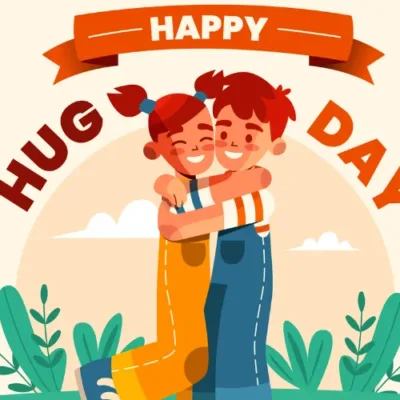 Couple sharing a warm hug on Hug Day