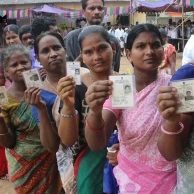 Collage of candidates contesting in the Rajgarh Lok Sabha Constituency Election 2024.