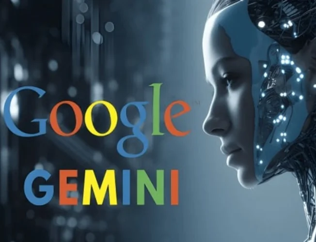 Illustration depicting the challenges of AI biases and overcompensation, using Google's Gemini as an example.