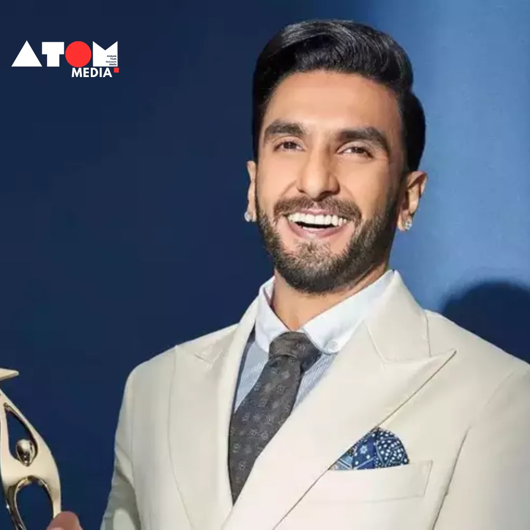 Image shows Ranveer Singh in a video endorsing a political party, sparking controversy and discussions.
