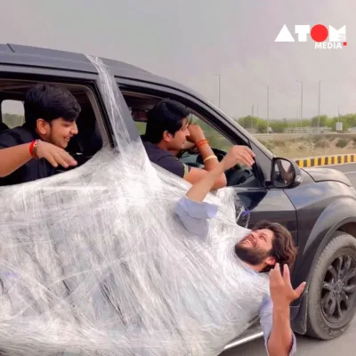 A viral video captures Prayagraj influencers in a controversial Instagram stunt, drawing criticism and safety concerns.