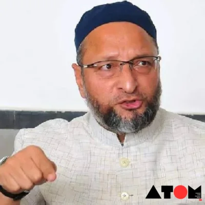 AIMIM leader Asaduddin Owaisi delivering a speech at an election rally in Bihar.