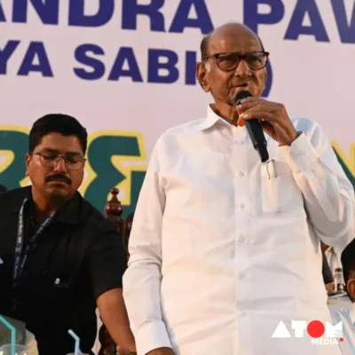 Sharad Pawar, Nationalist Congress Party (NCP) chief, speaks at a political rally in Amravati, Maharashtra, comparing Prime Minister Narendra Modi to Russian President Vladimir Putin.