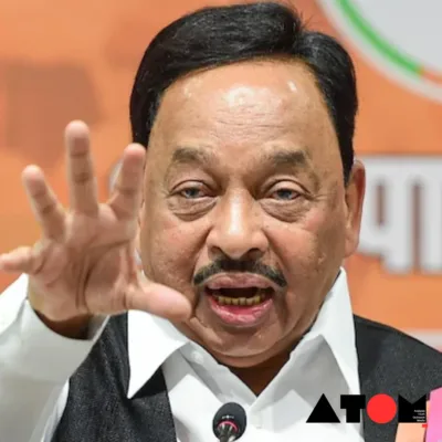 Narayan Rane, BJP candidate for Ratnagiri-Sindhudurg, delivers a spirited speech at a campaign rally, rallying support for the upcoming elections.