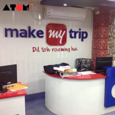 Social media icons with boycott hashtags against MakeMyTrip and Goibibo