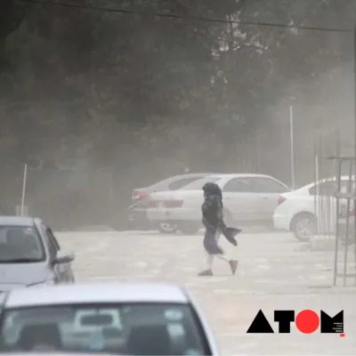 Dust storm and rainfall in Mumbai