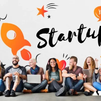 Illustration depicting various stages of startup evolution, from minicorns to zombies.