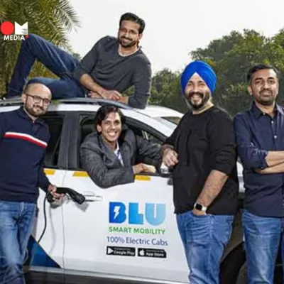 Experience the convenience and sustainability of BluSmart's electric ride-hailing service, transforming city streets with eco-friendly transportation options."
