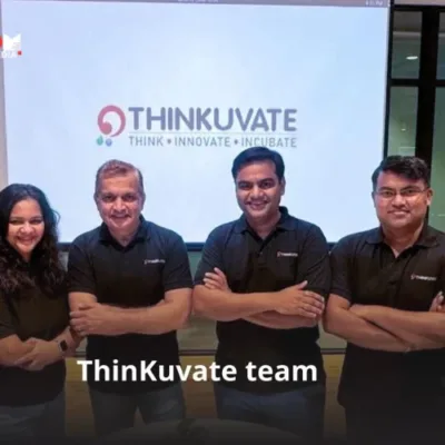 "Founders and team members of ThinKuvate brainstorming investment strategies for their India-focused fund."