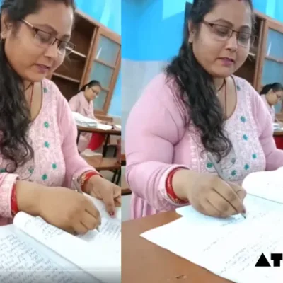 Teacher Makes Reels During Exam Grading (Bihar)