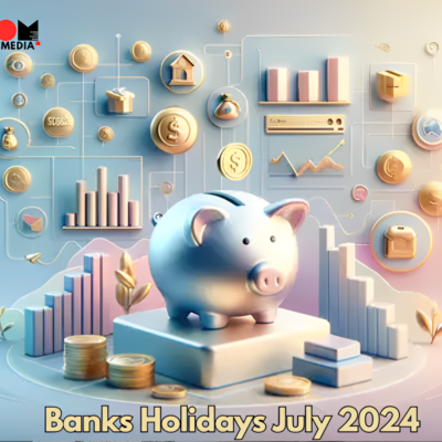 "Closed bank with a notice sign, representing bank holidays in India for July 2024."