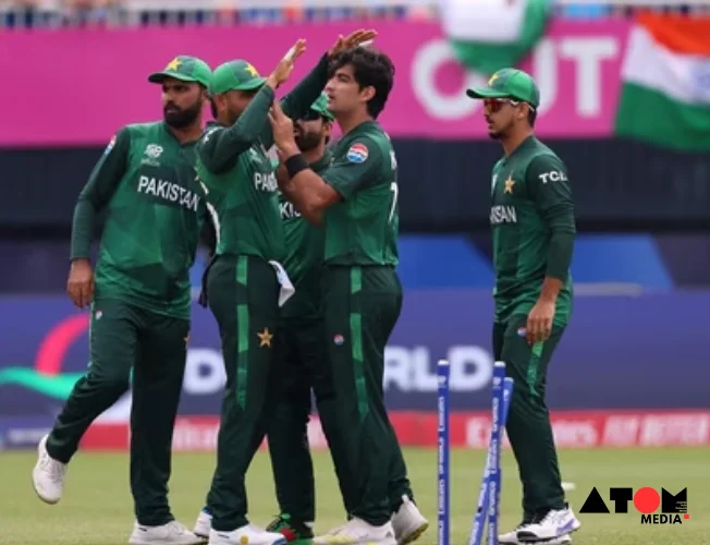 Young Pakistan cricketer Naseem Shah wipes away tears after his team's narrow defeat to India in the T20 World Cup match.