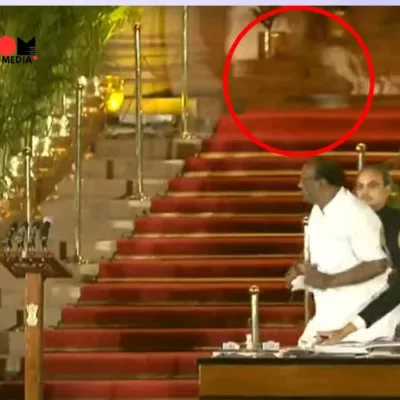 "Mystery animal at Modi's swearing-in ceremony."