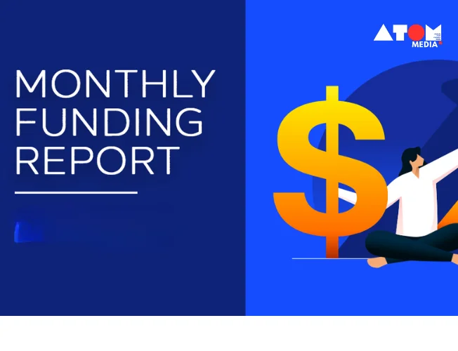 A bar graph showcasing the growth of Indian startup funding in May 2024 compared to previous month