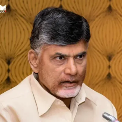 Chandrababu Naidu celebrating victory with supporters in Andhra Pradesh