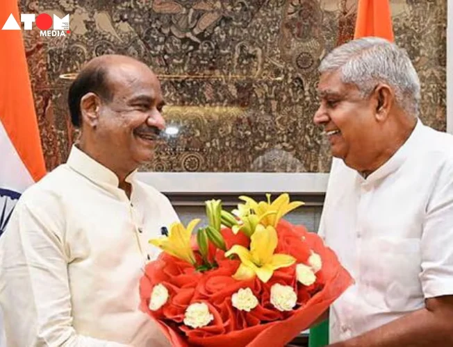 Parliament House of India with potential Lok Sabha Speaker candidates.