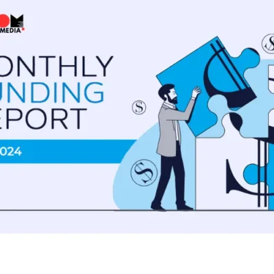 Line graph showing growth of Indian startup funding in 2024 compared to 2023. May 2024 shows significant increase.