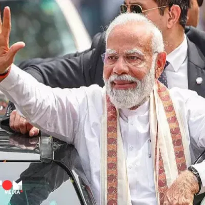 Prime Minister Narendra Modi addressing a crowd in Varanasi