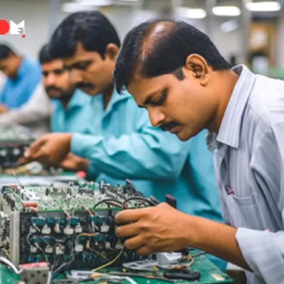 India aims for a massive leap in electronics manufacturing, targeting $500 billion by FY30. NITI Aayog outlines a roadmap to create millions of jobs.