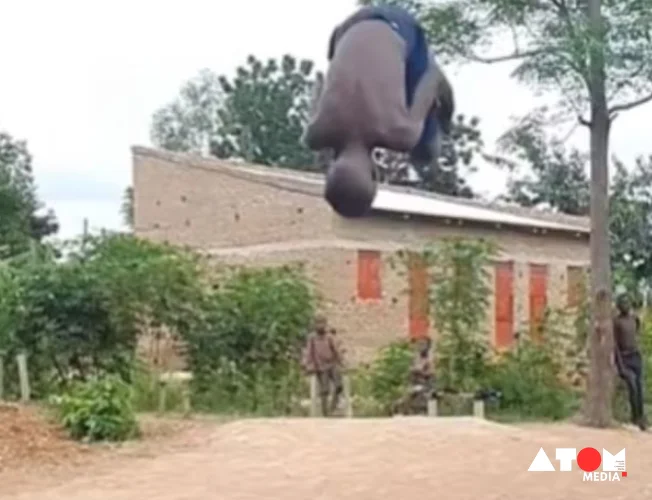 A viral video showcases a young boy's impressive double flip using a tyre, highlighting hidden athletic talents from rural areas and sparking conversations about promoting young athletes.